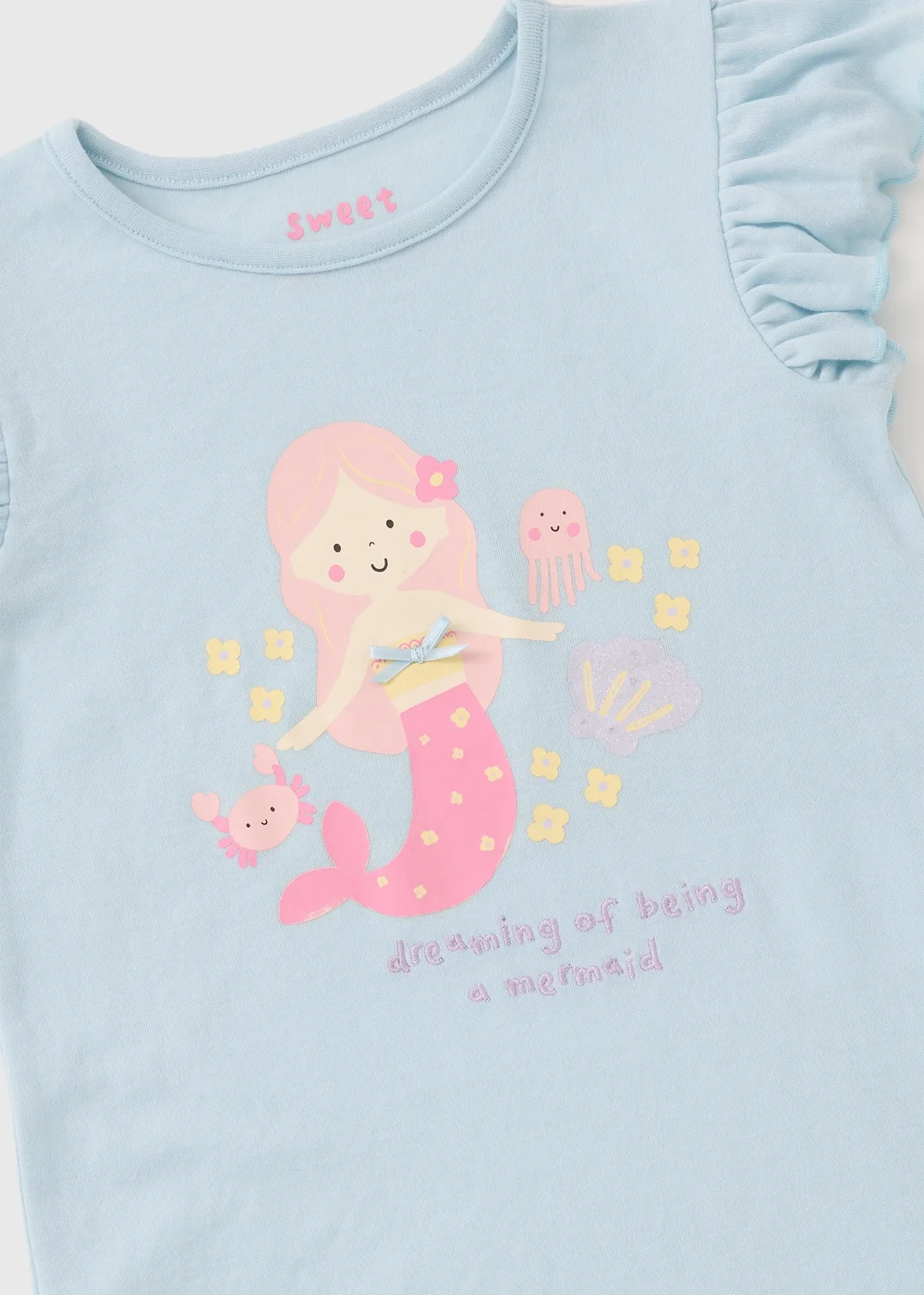 Girls Blue Mermaid Nightie (1-7yrs) - 1 to 1 half years Image 2