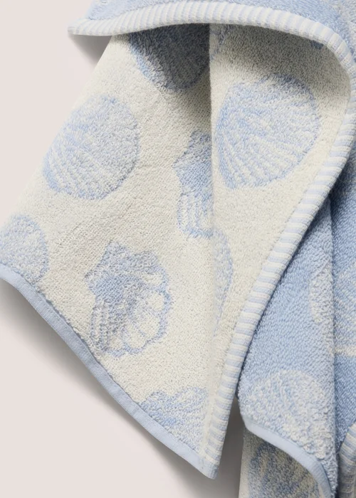 Blue Shell Jacquard Hand Towel - Hand Towel Image 2