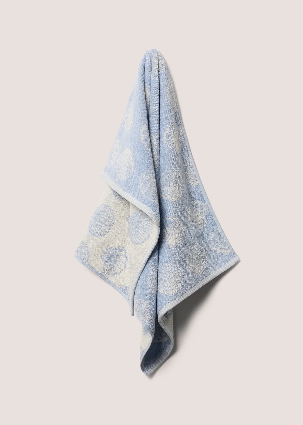 Blue Shell Jacquard Hand Towel - Hand Towel Image 1