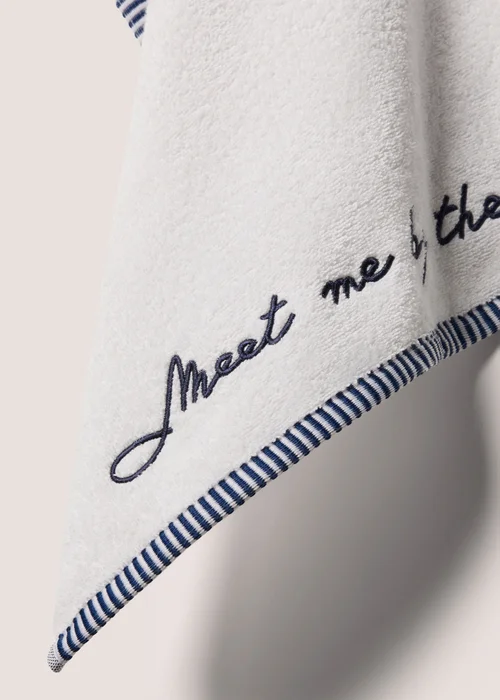 Navy St Ives Embroidered Hand Towel - Hand Towel Image 2