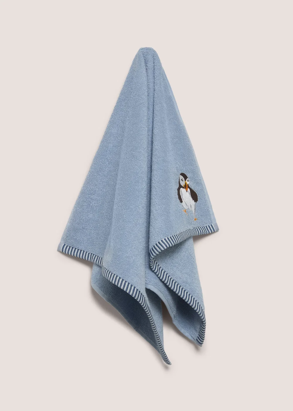 Blue Puffin Hand Towel - Hand Towel Image 1