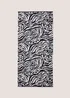 Black Zebra Jacquard Beach Towel Image 1
