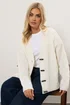 Yours Curve Ivory White Chunky Cable Knit Cardigan - Size 18-20 Image 5