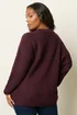 Yours Curve Dark Red Waffle Knit Jumper - Size 14-16 Image 5