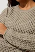 Yours Curve Natural Brown Waffle Knit Jumper - Size 34-36 Image 5
