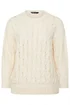 Yours Curve Ivory White Cable Knit Jumper - Size 22-24 Image 5