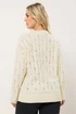 Yours Curve Ivory White Cable Knit Jumper - Size 22-24 Image 3