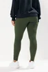 Yours Curve Khaki Green Ribbed Leggings - 26 Image 3