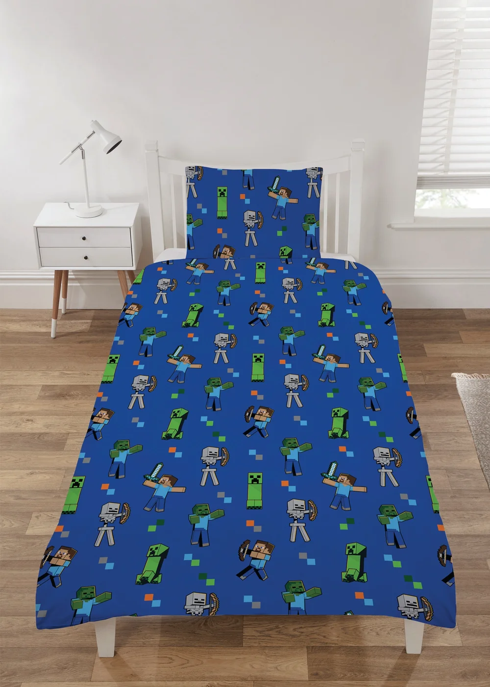 Minecraft Blue & Green Bed Set - Single Image 2