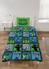 Minecraft Blue & Green Bed Set - Single Image 1