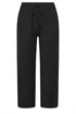 Yours Curve Black Ribbed Wide Leg Trousers - 34-36 Image 5