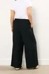 Yours Curve Black Crinkle Wide Leg Trousers - 18 Image 3