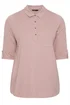 Yours Curve Pink Cotton Placket Shirt - Size 22-24 Image 5
