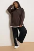 Yours Curve Chocolate Brown 2-In-1 Jumper - Size 14 Clothing Image 4