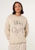 Blue Vanilla Stone Slogan Mon Cheri Snake Sweatshirt - Small/Medium Image 1