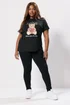 Yours Curve Black Teddy Bear Print T-Shirt - Size 18 Clothing Image 2