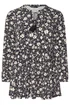 Yours Curve Black Floral Tie Neck Tiered Blouse - Size 26-28 Image 5