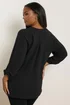 Yours Curve Black Zip Neck Blouse - Size 22-24 Image 3