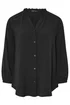 Yours Curve Black Frill Neck Blouse - Size 18 Clothing Image 5