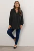 Yours Curve Black Frill Neck Blouse - Size 18 Clothing Image 2