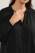 Yours Curve Black Frill Neck Blouse - Size 18 Clothing Image 4