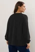 Yours Curve Black Frill Neck Blouse - Size 18 Clothing Image 3