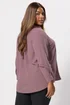 Yours Curve Mauve Purple Crinkle Blouse - Size 20 Clothing Image 4