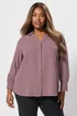 Yours Curve Mauve Purple Crinkle Blouse - Size 20 Clothing Image 1