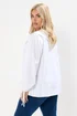 Yours Curve White Poplin Statement Collar Shirt - Size 18 Clothing Image 3