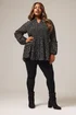 Yours Curve Black Spot Print Pleated Blouse - Size 14 Clothing Image 3