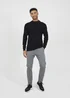 Brave Soul Black Long Sleeve Ribbed Raglan Jumper - Large Image 4