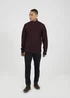 Brave Soul Burgundy Funnel Neck Jumper with Fleece Lining - 3XL Image 4