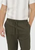 Brave Soul Khaki Relaxed Fit Linen Blend Trousers - 30/L32 Image 3