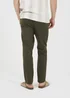 Brave Soul Khaki Relaxed Fit Linen Blend Trousers - 30/L32 Image 2