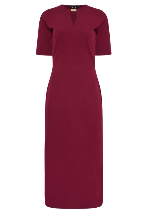 Long Tall Sally Red Keyhole Midi Dress - 20 Image 5
