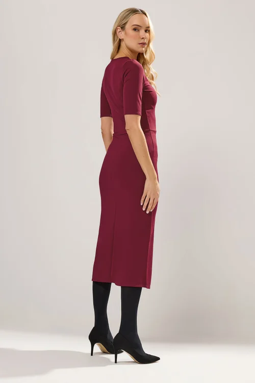 Long Tall Sally Red Keyhole Midi Dress - 20 Image 3