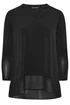 Evans Curve Black Chiffon Hem Blouse - Size 20 Clothing Image 5