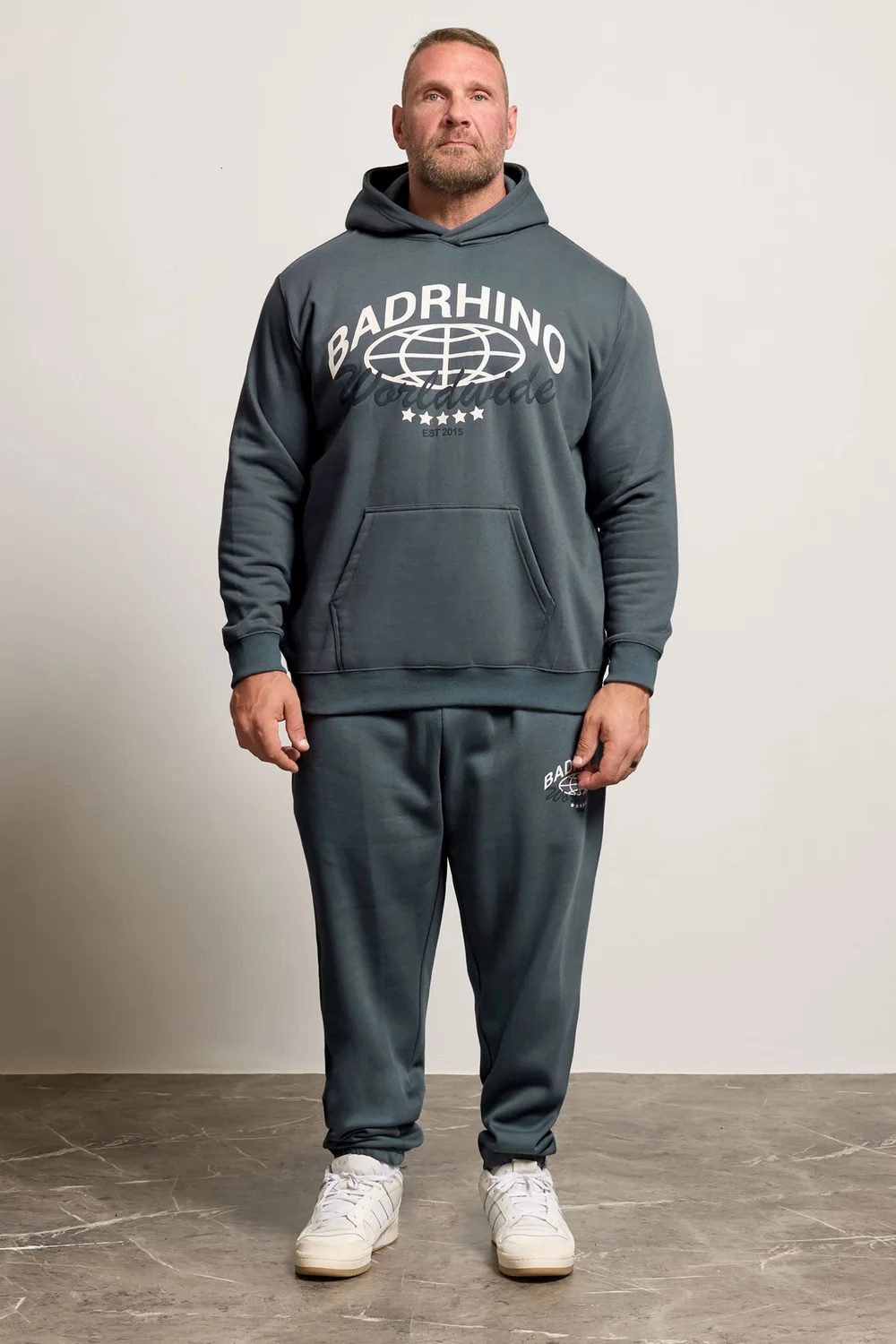 BadRhino Stormy Blue Worldwide Hoodie - Large Image 2