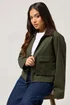 PixieGirl Petite Green Cord Collar Barn Jacket - 12 Image 5