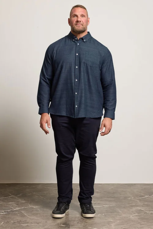 BadRhino Navy Blue Long Sleeve Slub Shirt - XXL Image 3