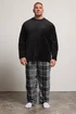 BadRhino Black Check Fleece Lounge Set - XXL Image 1