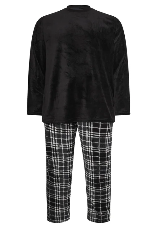 BadRhino Black Check Fleece Lounge Set - XXL Image 4