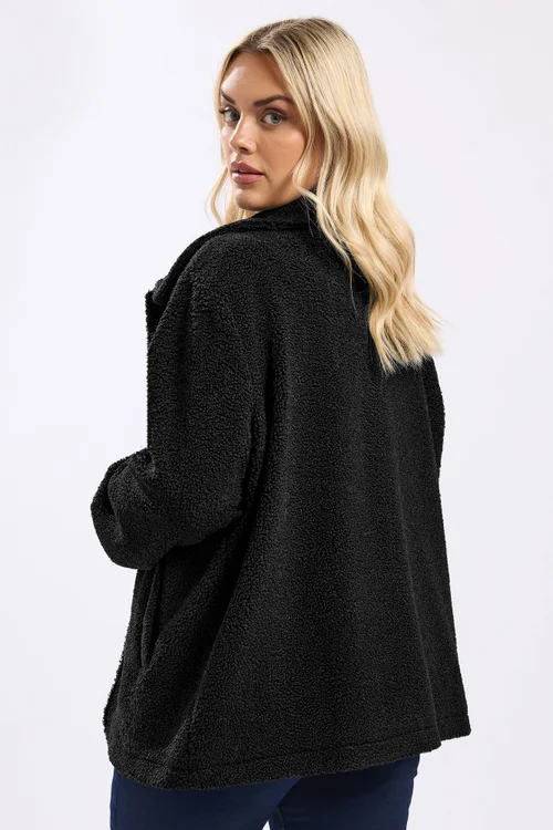 Yours Black Teddy Borg Jacket - 30-32 Image 3