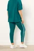 Yours Curve Teal Green Side Stripe Leggings - 20 Image 3