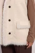 Yours Ivory White Shaggy Faux Fur Gilet - 14 Image 5