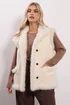 Yours Ivory White Shaggy Faux Fur Gilet - 14 Image 2