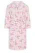Yours Pink Bow Shawl Collar Fluffy Dressing Gown - Size 34-36 clothing Image 2