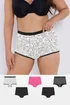 Yours 5 Pack Black Perfume Bottle Print Shorts - 34-36 Image 1