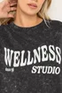 Yours Curve Black 'Wellness Studio' T-Shirt - Size 26-28 Image 5