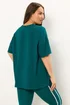 Yours Curve Green 'Self Care' Slogan T-Shirt - Size 26-28 Clothing Image 4